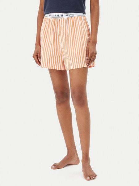 Polo Ralph Lauren Szorty piżamowe 4P7015 Pomarańczowy Regular Fit. Brązowe piżamy damskie Polo Ralph Lauren, bez wzorów, z bawełny, bez ramiączek. Za 189.99 zł.
