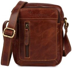 Torba męska skórzana na ramię mała listonoszka brązowa nubuk Beltimore N21. Brązowe torby na ramię męskie Beltimore, z nubiku, na ramię, małe. Za 266.26 zł.