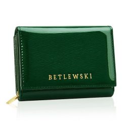 Portfel damski Betlewski ZBPD-BS-11 ZIELONY. Zielone portfele damskie Betlewski, ze skóry. Za 139.99 zł.