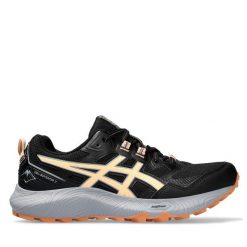 Buty do biegania Asics. Czarne obuwie sportowe damskie Asics, bez wzorów, bez zapięcia, do biegania. Za 379.99 zł.