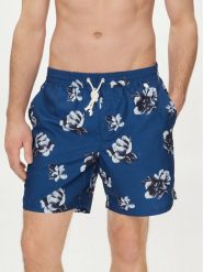 Guess Szorty kąpielowe F4GT11 WG2D2 Granatowy. Niebieskie kąpielówki męskie Guess, m, z aplikacjami, z syntetyku. Za 239.99 zł.