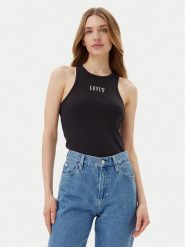 Levi's® Top Gemini A9415-0005 Czarny Slim Fit. Czarne topy damskie s, bez wzorów, z bawełny, bez kołnierzyka, bez ramiączek. Za 69.99 zł.