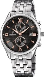 Zegarek Festina Zegarek męski Festina F6854-7 srebrny. Szare zegarki męskie Festina, bez wzorów, srebrne. Za 493.99 zł.