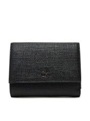 Calvin Klein Portfel Ck Daily Medium Trifold_Tex K60K612945 Czarny. Czarne portfele damskie Calvin Klein, ze skóry. Za 159.99 zł.
