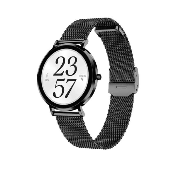 Zegarek smartband Maxcom Selen FW28 Mini Czarne. Czarne krokomierze MAXCOM, bez wzorów, metalowe. Za 458.75 zł.
