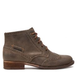 Botki Josef Seibel. Szare botki damskie Josef Seibel, bez wzorów, bez obcasa, na płaskiej podeszwie, bez zapięcia. Za 289.99 zł.