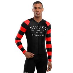 Męska koszulka rowerowa z krótkim rękawem Kolarstwo Siroko M2 Rider. Czarne bluzy męskie SIROKO, m, bez wzorów, z jersey, sportowe, bez ramiączek, bez kaptura. Za 381.00 zł.
