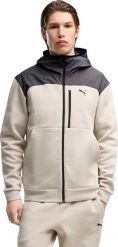 Puma Bluza męska Tech Material Mix Full-Zip Hoodie beżowa 694490 82 L. Brązowe bluzy męskie Puma, l, bez wzorów, z materiału, bez kaptura. Za 376.91 zł.