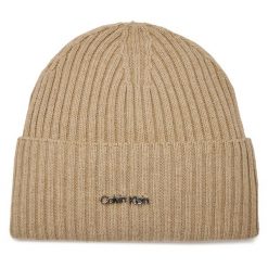 Czapka Calvin Klein. Szare czapki damskie Calvin Klein, na zimę, bez wzorów. Za 239.99 zł.