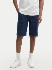 Tom Tailor Denim Szorty jeansowe 1044986 Granatowy Straight Fit. Niebieskie szorty męskie TOM TAILOR DENIM, bez wzorów, z bawełny. Za 119.99 zł.