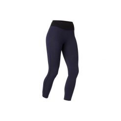 Legginsy Gym & Pilates piping 7/8 510 damskie. Czarne legginsy damskie DOMYOS, bez wzorów, z bawełny. Za 59.99 zł.