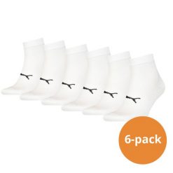 Skarpety Puma Sport Quarter Light, 6 pary białych. Białe skarpetki damskie Puma, bez wzorów, z elastanu. Za 162.99 zł.