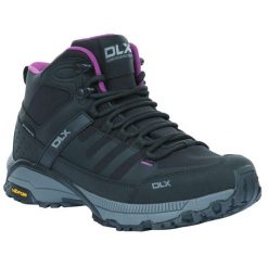 Buty Do Chodzenia Damskie Riona DLX. Czarne obuwie trekkingowe damskie Trespass, z materiału, bez zapięcia. Za 509.99 zł.