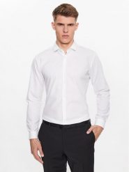 Hugo Koszula Erondo 50389769 Biały Extra Slim Fit. Białe koszule męskie Hugo, m, bez wzorów, z bawełny, biznesowe, bez kołnierzyka, bez ramiączek. Za 259.99 zł.