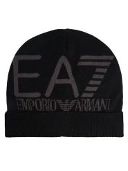 EA7 Emporio Armani Czapka 7X000006 AF11994 MC028 Czarny. Czarne czapki damskie EA7 Emporio Armani, na zimę, bez wzorów. Za 149.99 zł.