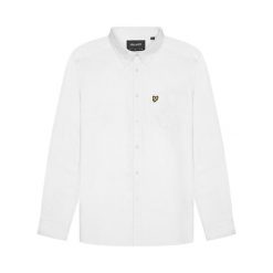 Koszula z długim rękawem Lyle & Scott Plain Oxford. Białe koszule męskie LYLE AND SCOTT, m, bez wzorów, z bawełny, casualowe, bez kołnierzyka, bez ramiączek. Za 279.20 zł.
