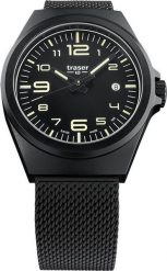 Zegarek Traser Zegarek męski Traser TS-108206 czarny. Czarne zegarki męskie Traser, bez wzorów. Za 1,487.00 zł.