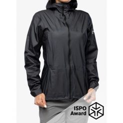 Kurtka przeciwdeszczowa damska Berghaus MTN Guide Hyper Alpha Jacket. Czarne kurtki sportowe damskie Berghaus, bez wzorów, bez ramiączek, bez kaptura, trekkingowe. Za 944.99 zł.
