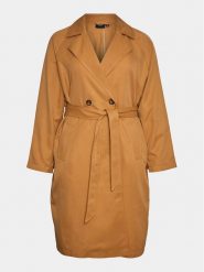 Vero Moda Curve Trencz Lou 10278572 Beżowy Regular Fit. Brązowe płaszcze damskie Vero Moda Curve, bez wzorów, z syntetyku, bez kołnierzyka, bez kaptura. Za 199.99 zł.