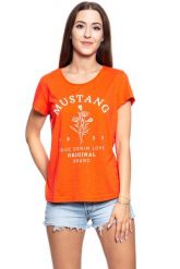 MUSTANG T SHIRT DAMSKI Alina C Print 1009870 7096. Brązowe t-shirty damskie Mustang, s, bez wzorów, bez kołnierzyka, bez ramiączek. W wyprzedaży za 39.99 zł.
