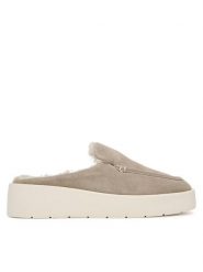 Calvin Klein Klapki Flatform Mule Suede Wl HW0HW03182 Beżowy. Brązowe klapki damskie Calvin Klein, bez wzorów, ze skóry, bez obcasa, bez zapięcia. Za 649.99 zł.