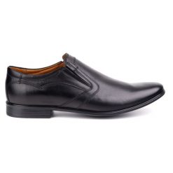 Olivier Buty męskie skórzane wizytowe 1035 czarne. Czarne buty wizytowe męskie bez wzorów, z jeansu, bez obcasa, bez zapięcia. Za 438.49 zł.