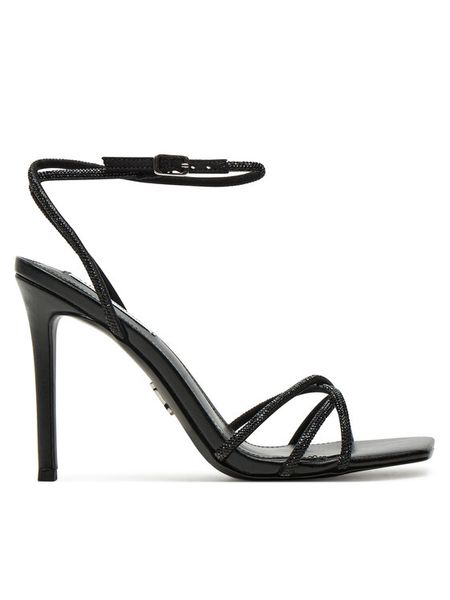 Steve Madden Sandały Slayed SM11002948 Czarny. Czarne sandały damskie Steve Madden, bez wzorów, ze skóry, bez obcasa, na szpilce, bez zapięcia. Za 319.99 zł.