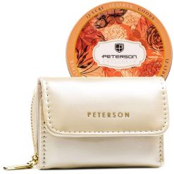 Portfel damski Peterson PTN 011-WEI-PUS beżowy. Brązowe portfele damskie Peterson, ze skóry ekologicznej. Za 74.00 zł.