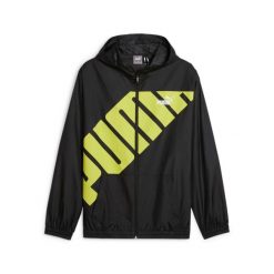 Puma Kurtka Hooded Graphic Windbreaker 62383701. Czarne kurtki męskie Puma, m, bez wzorów, z materiału, eleganckie, z kapturem. Za 182.99 zł.