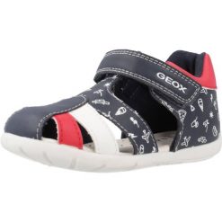 Sandały GEOX B ELTHAN B Niebieski. Niebieskie sandały męskie Geox, na lato, bez wzorów, z syntetyku, bez zapięcia. Za 131.99 zł.
