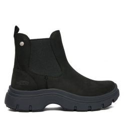 Sztyblety Keen. Czarne botki damskie Keen, bez wzorów, bez obcasa, na płaskiej podeszwie, bez zapięcia. Za 479.99 zł.