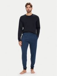 BOSS Piżama Relax 50550494 Granatowy Regular Fit. Niebieskie piżamy męskie Boss, m, bez wzorów, z bawełny, bez kołnierzyka, bez ramiączek. Za 559.99 zł.