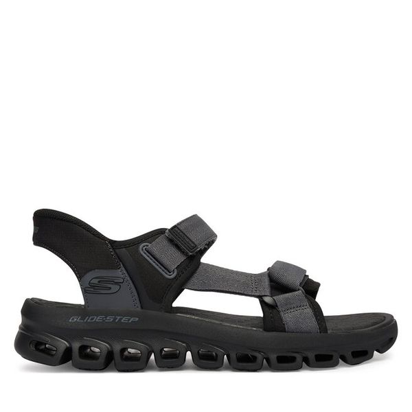 Sandały Skechers. Czarne sandały męskie Skechers, bez wzorów, bez zapięcia. Za 220.99 zł.
