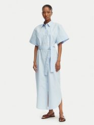 HUGO Sukienka koszulowa Kinime 50559480 Niebieski jasny Regular Fit. Niebieskie sukienki damskie Hugo, bez wzorów, z bawełny, bez kołnierzyka, bez ramiączek, koszulowe. Za 899.99 zł.