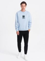 Spodnie męskie dresowe CARROT ze strukturalnej dzianiny - czarne V8 - Rozmiar: XL. Czarne spodnie sportowe męskie Ombre Clothing, m, bez wzorów, z bawełny. W wyprzedaży za 59.99 zł.
