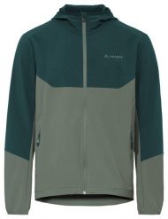 Kurtka softshellowa M Moab Jacket IV. Zielone kurtki sportowe męskie Vaude, l, bez wzorów, z materiału, z kapturem, rowerowe. Za 559.45 zł.