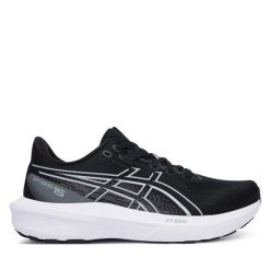 Buty do biegania Asics. Czarne obuwie sportowe damskie Asics, bez wzorów, bez zapięcia, do biegania. Za 569.99 zł.