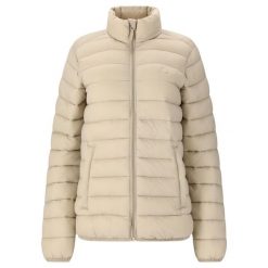 Damska kurtka puchowa Whistler Arubi. Brązowe kurtki sportowe damskie Whistler, bez wzorów, z puchu, bez ramiączek, bez kaptura, trekkingowe. Za 265.50 zł.
