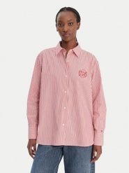 Tommy Hilfiger Koszula WW0WW48190 Czerwony Regular Fit. Czerwone koszule damskie Tommy Hilfiger, bez wzorów, z bawełny, bez kołnierzyka, bez ramiączek. Za 489.99 zł.