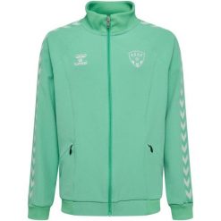 Kurtka Travel zippée ASSE 2026/27. Zielone kurtki sportowe damskie Hummel, s, bez wzorów, z materiału, bez ramiączek, bez kaptura, na fitness i siłownię. Za 378.50 zł.