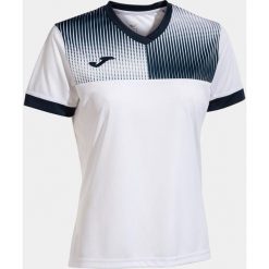 Damskie T-shirt Joma Eco Supernova - Biały i niebieski - Rozmiar L. Białe t-shirty damskie Joma, l, bez wzorów, z poliesteru, sportowe, bez kołnierzyka, bez ramiączek. Za 176.99 zł.