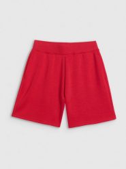 4F Spodenki dresowe damskie - czerwone L. Czerwone szorty damskie 4F, bez wzorów, z dresówki. Za 129.99 zł.