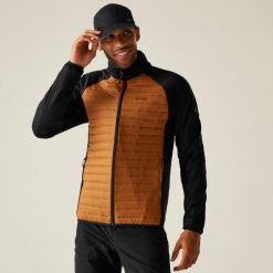 Kurtka męska hybrydowa Clumber. Brązowe kurtki męskie Regatta, m, bez wzorów, z puchu, sportowe, bez kaptura. Za 199.99 zł.