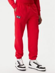 Kappa Spodnie dresowe Olmos 311M2TW Czerwony Regular Fit. Czerwone spodnie sportowe męskie Kappa, m, bez wzorów, z bawełny. Za 239.99 zł.