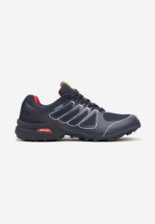 Granatowo-Czerwone Buty Sportowe Sznurowane na Grubej Podeszwie Eriena. Niebieskie buty sportowe męskie Born2be, bez wzorów, z jeansu, bez zapięcia. Za 79.99 zł.