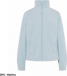 JHK FLRL300 - Bluza polarowa damska, taliowana, z suwakiem i dwoma zapinanymi kieszeniami - błękitny S. Niebieskie bluzy damskie JHK, s, bez wzorów, z polaru, bez ramiączek, bez kaptura. Za 58.74 zł.
