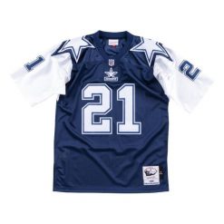 Koszulka Nfl Dallas Cowboys Deion Sanders. Niebieskie bluzki damskie Mitchell & Ness, bez wzorów, eleganckie, bez kołnierzyka, bez ramiączek. Za 1,183.50 zł.