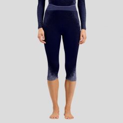 Spodnie Odlo BL BOTTOM 3/4 PERFORMANCE WARM BLACKCOMB. Niebieskie bielizna sportowa damska ODLO, bez wzorów. W wyprzedaży za 265.99 zł.