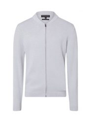 Finshley & Harding Męski kardigan z zawartością kaszmiru Mężczyźni Bawełna szary marmurkowy, S. Szare swetry męskie Finshley & Harding, m, bez wzorów, z bawełny, eleganckie, bez kołnierzyka, bez ramiączek. Za 349.95 zł.