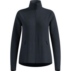 Bluza bez kaptura rozpinana Odlo Mid layer full zip GRID FLEECE. Czarne bluzy damskie ODLO, bez wzorów, sportowe, bez ramiączek, bez kaptura. Za 367.31 zł.